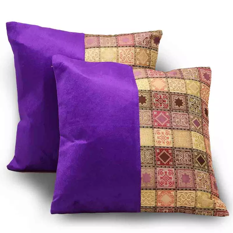 Sanganeri Decorative 2 Pc Fancy Cushion Covers Set