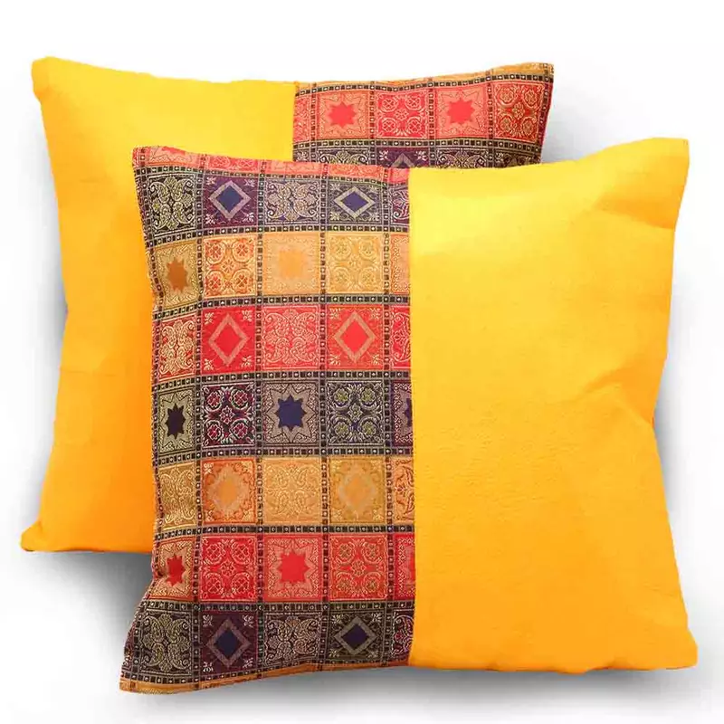 Designer Ethnic 2 Pc. Jacquard Cushion Covers Set