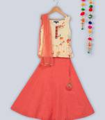 sleeveless peplum choli with lehnga