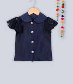 short sleeved choli with printed lehnga