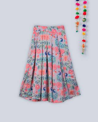 short sleeved choli with printed lehnga 4
