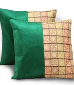Ethnic Design 2Pc. Green Luxury Cushion Covers Set