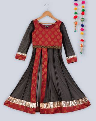 full length full sleeves kurta with lehnga 1
