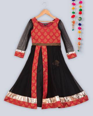 full length full sleeves kurta with lehnga 2