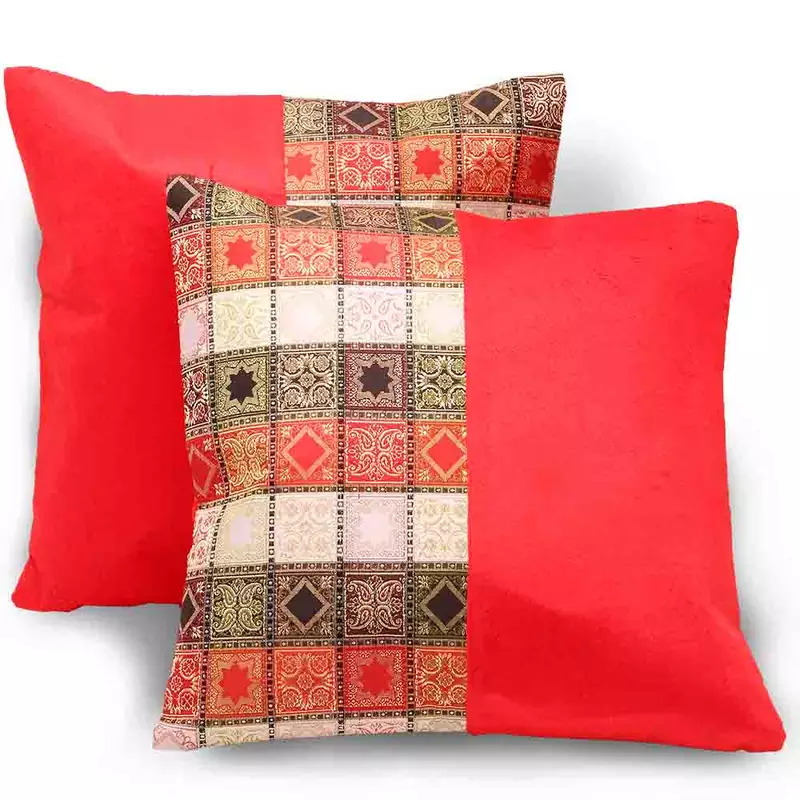 Traditional Jacquard Style 2Pc. Cushion Covers Set