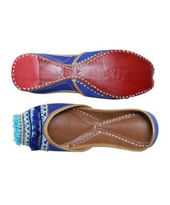 Navy Blue Bead & Thread Work Party Wear Ethnic.Jutti 5