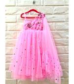 Baby Pink Attached Dupatta Gown