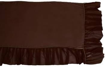 brown plain georgette saree with blouse 4