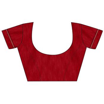 maroon plain georgette saree with blouse 4