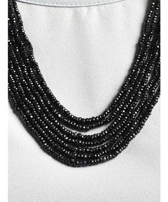 Black Gold Tone Beaded Multilayered Necklace 2