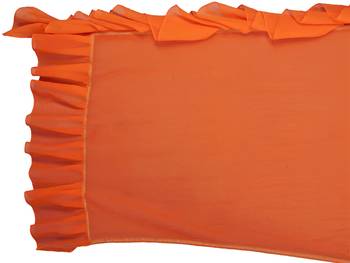 orange plain georgette saree with blouse 5