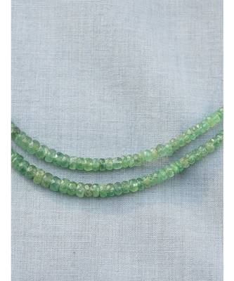 Green Gold Tone 2-Layered Beaded Necklace 2