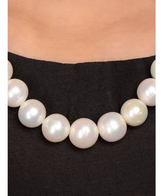 White Natural Pearls Inspired Necklace 2
