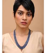 Blue Gold Tone Handcrafted Necklace