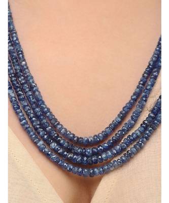 Blue Gold Tone Handcrafted Necklace 2