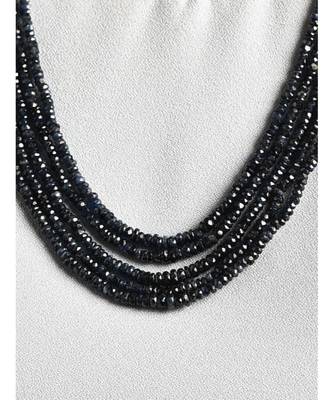 Black Gold Tone Beaded Multilayered Necklace 1