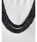 Black Gold Tone Beaded Multilayered Necklace