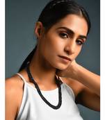 Black Gold Tone Beaded Handcrafted Necklace