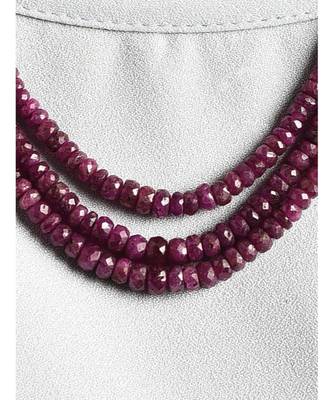 Red Gold Tone Beaded Handcrafted Necklace 2
