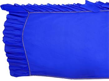 blue plain georgette saree with blouse 5