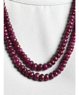 Red Gold Tone Beaded Handcrafted Necklace 2