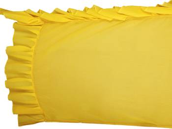 yellow plain georgette saree with blouse 5