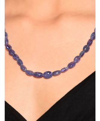 Blue Natural Stones Gold Tone Necklace 2