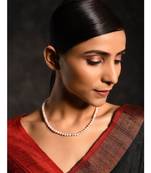 White Gold Tone Pearl Necklace