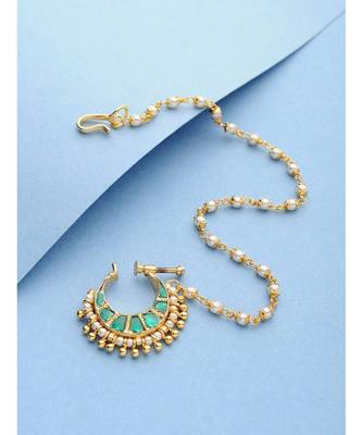 Green Kundan And Pearl Earring 2