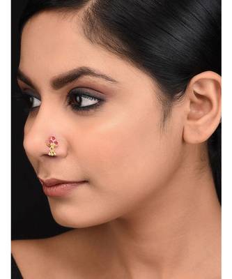 Ruby Red Kundan Nosepin 1