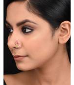 Ruby Red Kundan Nosepin