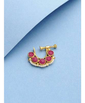 Ruby Red Kundan Nosepin 2