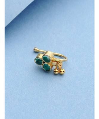 Green Kundan Nosepin 2