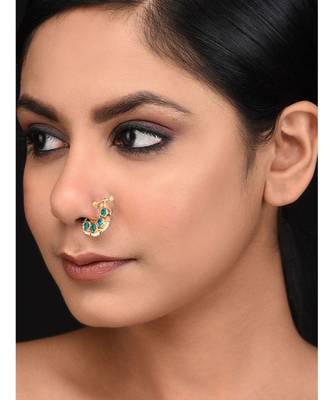 Green Kundan Nosepin 1