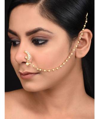 Gold Plated Chandh Nosepin 1