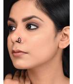 Ruby Red And Green Delicate Nosepin