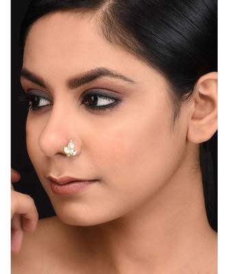 Gold Tone Kundan Nosepin 1