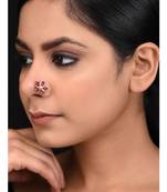 Ruby Red Floral Nosepin