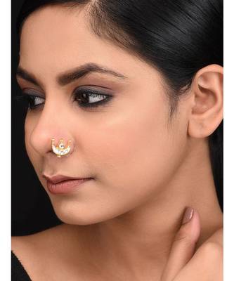 Gold Plated Kundan Inspired Nosepin 1