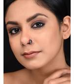 Green And Red Kundan Nosepin