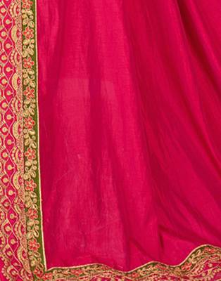   multicolor embroidered art silk saree with blouse 3