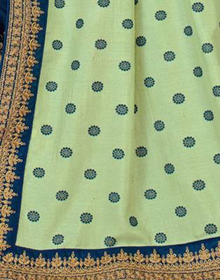   multicolor embroidered art silk saree with blouse 3