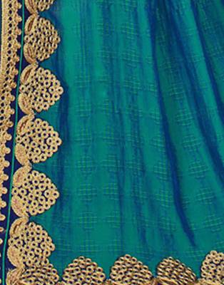   multicolor embroidered art silk saree with blouse 3