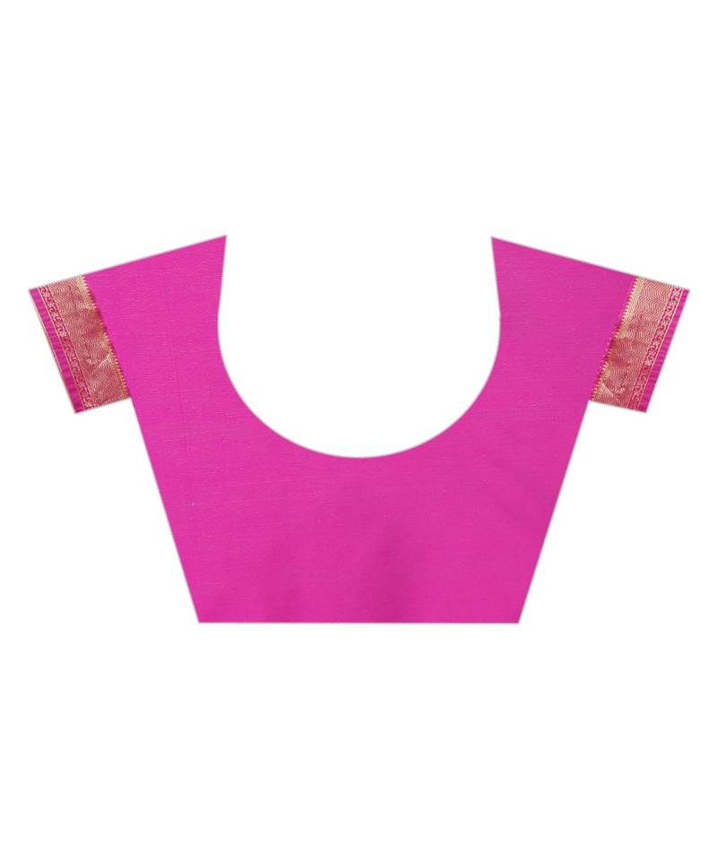 pink woven jacquard saree with blouse