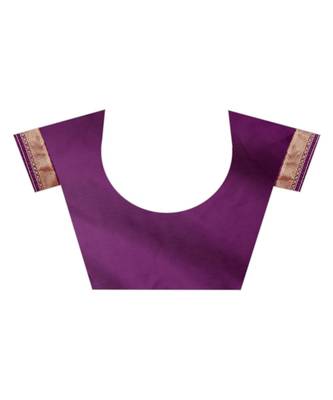 wine woven jacquard saree with blouse 6