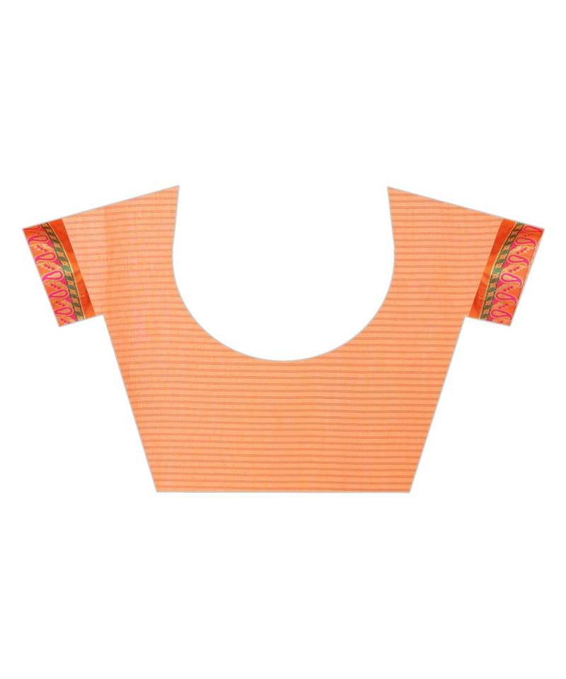 cream woven cotton saree with blouse