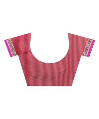 grey woven cotton saree with blouse 6