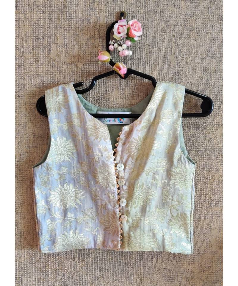 Brocade Top With Ghaghra