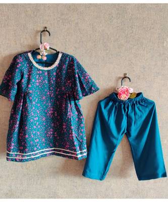 Teal Blue Kurta Set 1