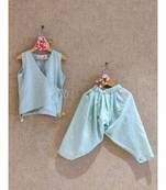 Pastel Green Dhoti Set